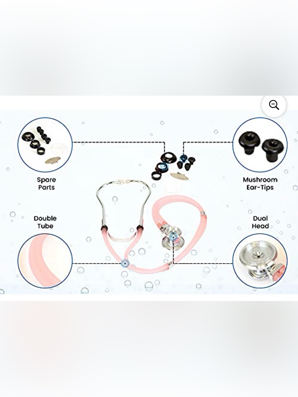 Stethoscope for Doctors, Nurses and Medical Students with Accessory Pouch - Picture 6 of 6